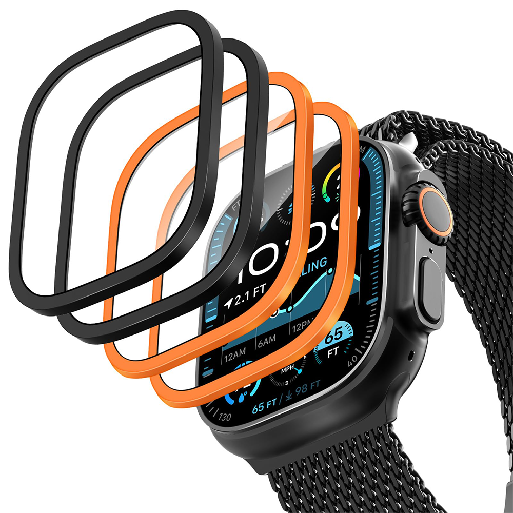 Smartwatch Watches For Men - 2PCS Titanium Metal Frame for Apple