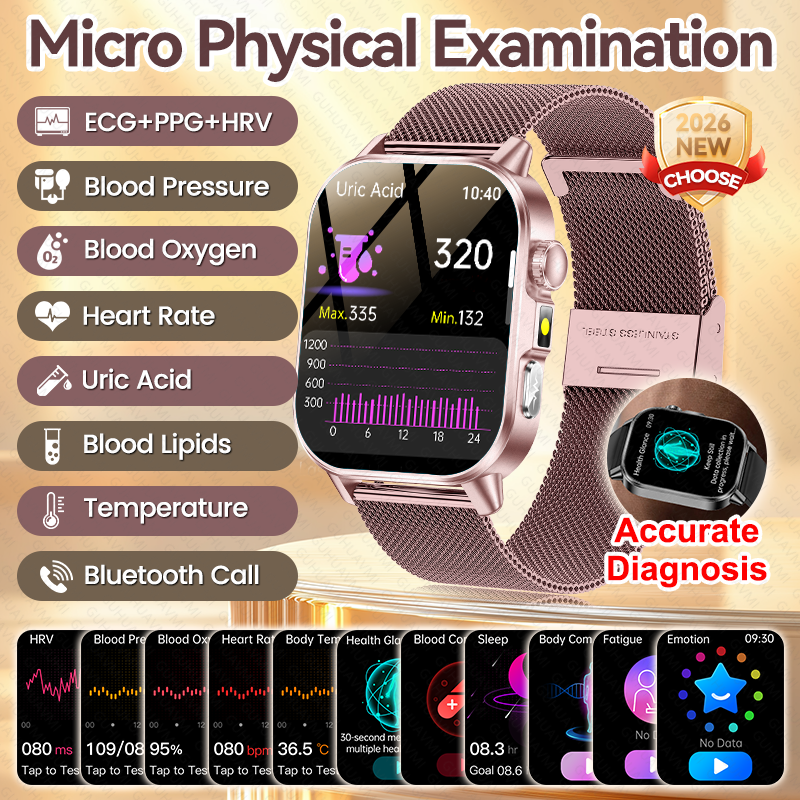 Smartwatch Health Watches For Women - Women Physical Examination Smart Watch ECG+HRV