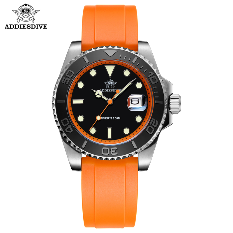 Silicone Sport Band - ADDIESDIVE AD2040 NEW Fasion Sport Watch