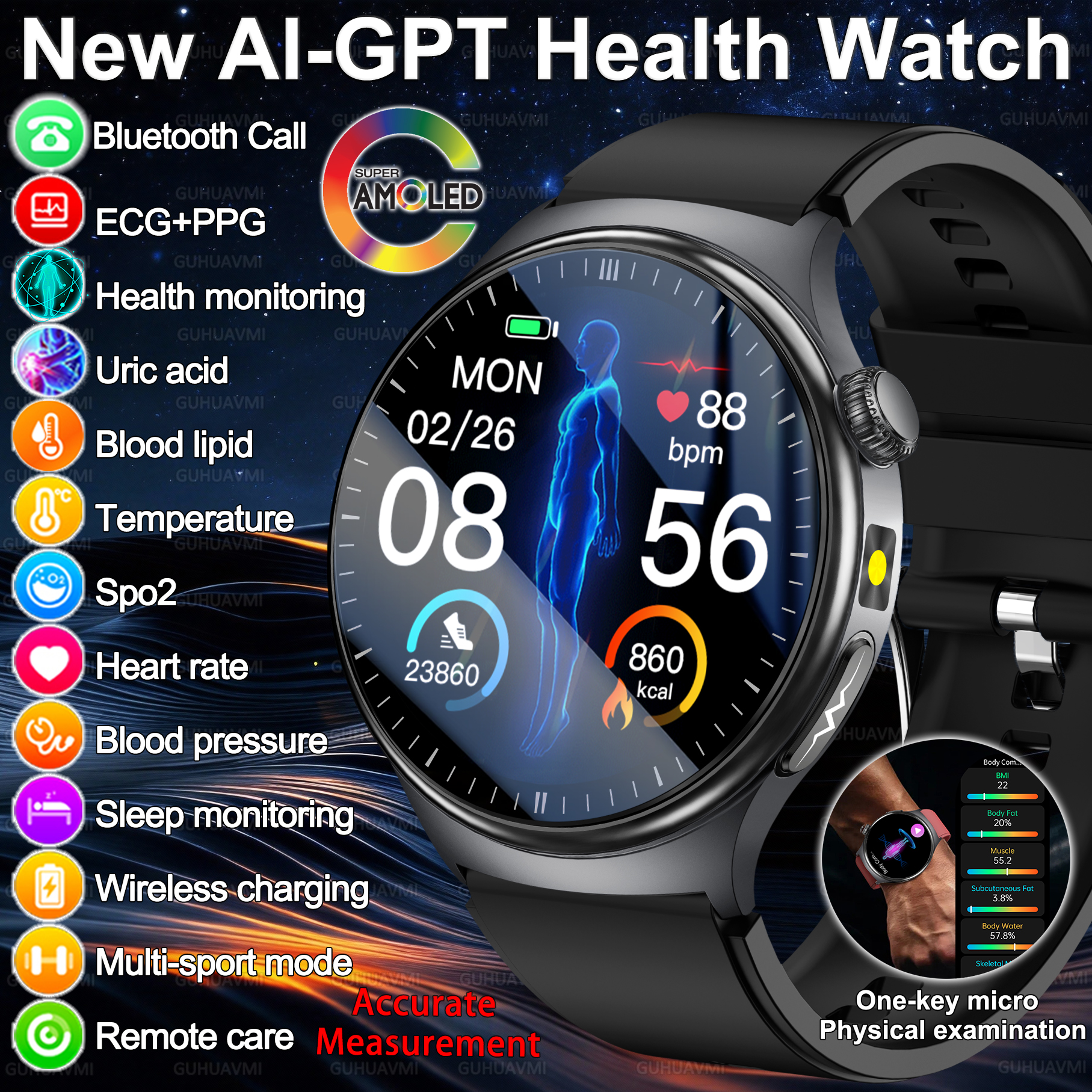 Smartwatch Health Watches For Women - 2026 New Accurate Diagnosis Smart Watch