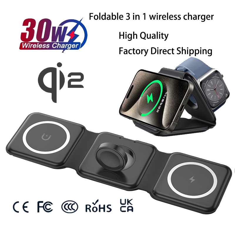 Watches Smartwatch Samsung - Universal Qi2 Magnetic Foldable Charging Station