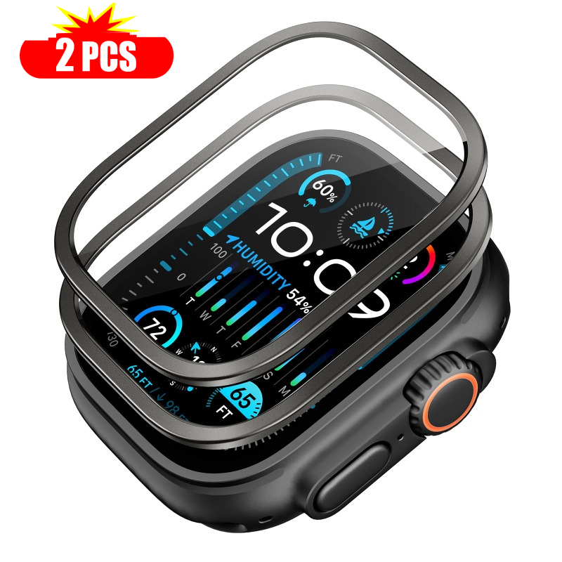 Smartwatch Watches For Men - 2pcs Tempered Glass for Apple Watch