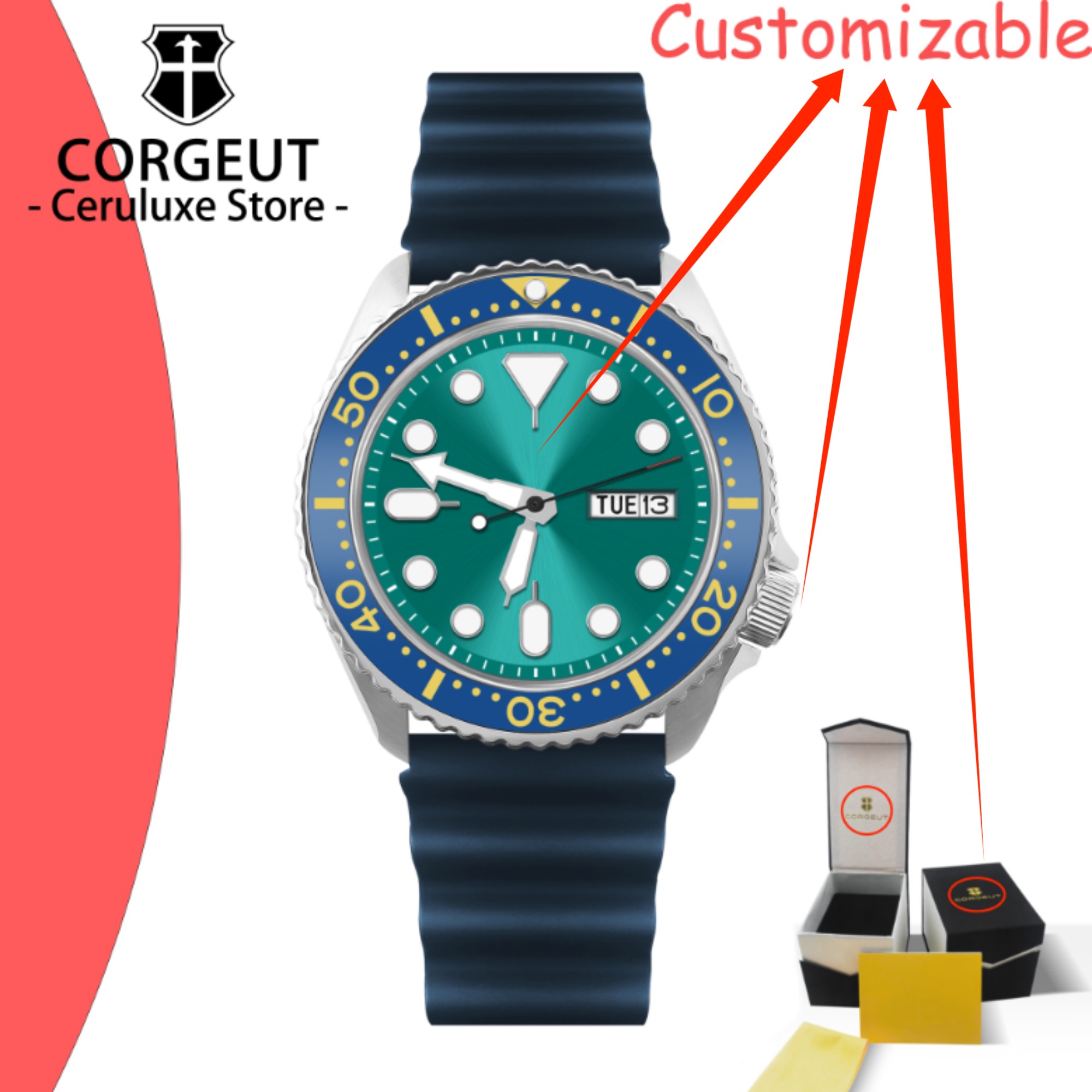 CUSTOM Logo Vintage Diver Watc - đánh giá và giá Waterproof Diving Watch