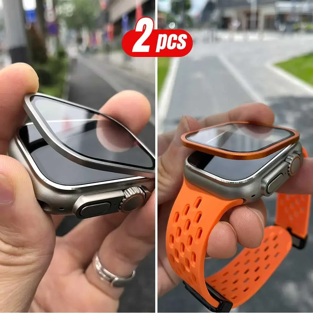 2PCS Titanium Metal Frame for  - đánh giá và giá Smartwatch Watches For Men