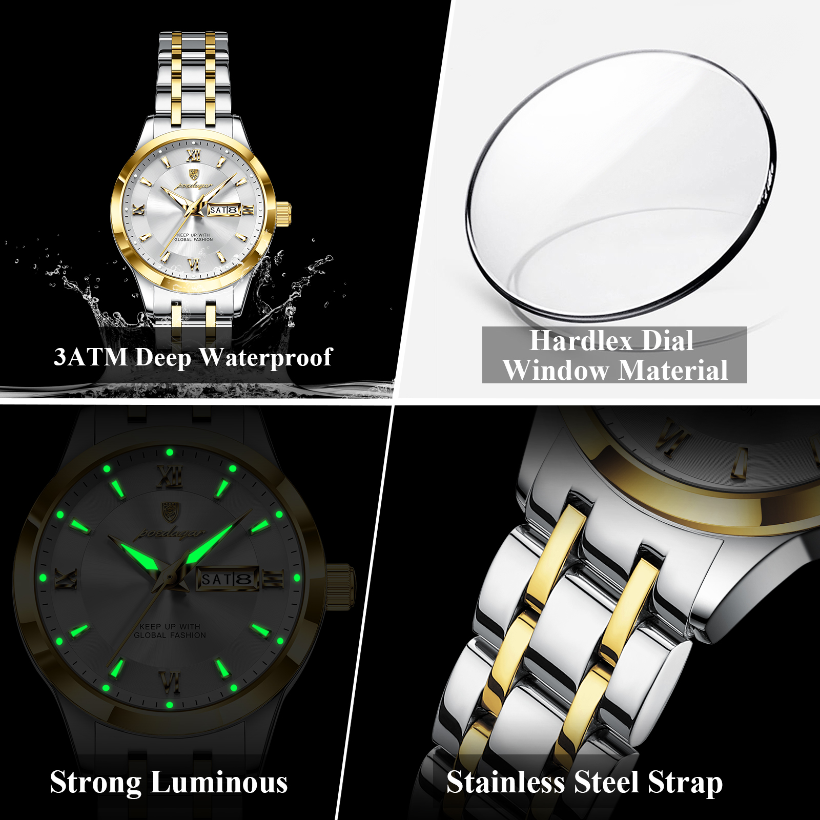 POEDAGAR Fashion Women Watch L - đánh giá và giá Waterproof Diving Watch