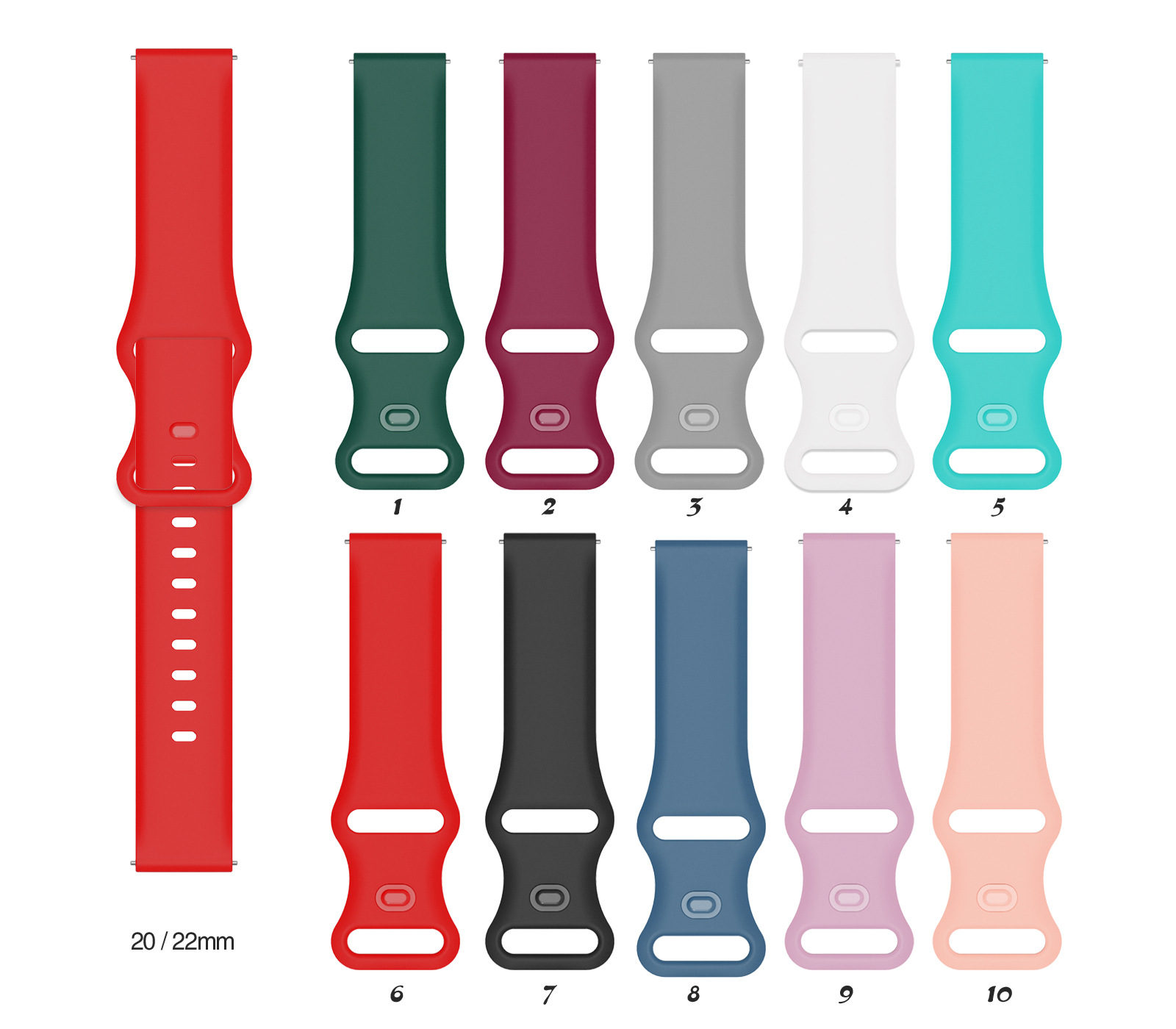 20mm 22mm Silicone wristband F - đánh giá và giá Titan Watches Smartwatch