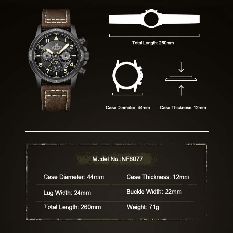 NAVIFORCE Man's Watch Quartz C - đánh giá và giá Watches Not Smartwatch