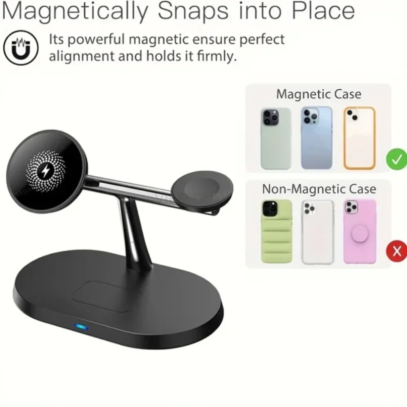 3-IN-1 Magnetic Wireless Charg - đánh giá và giá Watches Smartwatch Samsung
