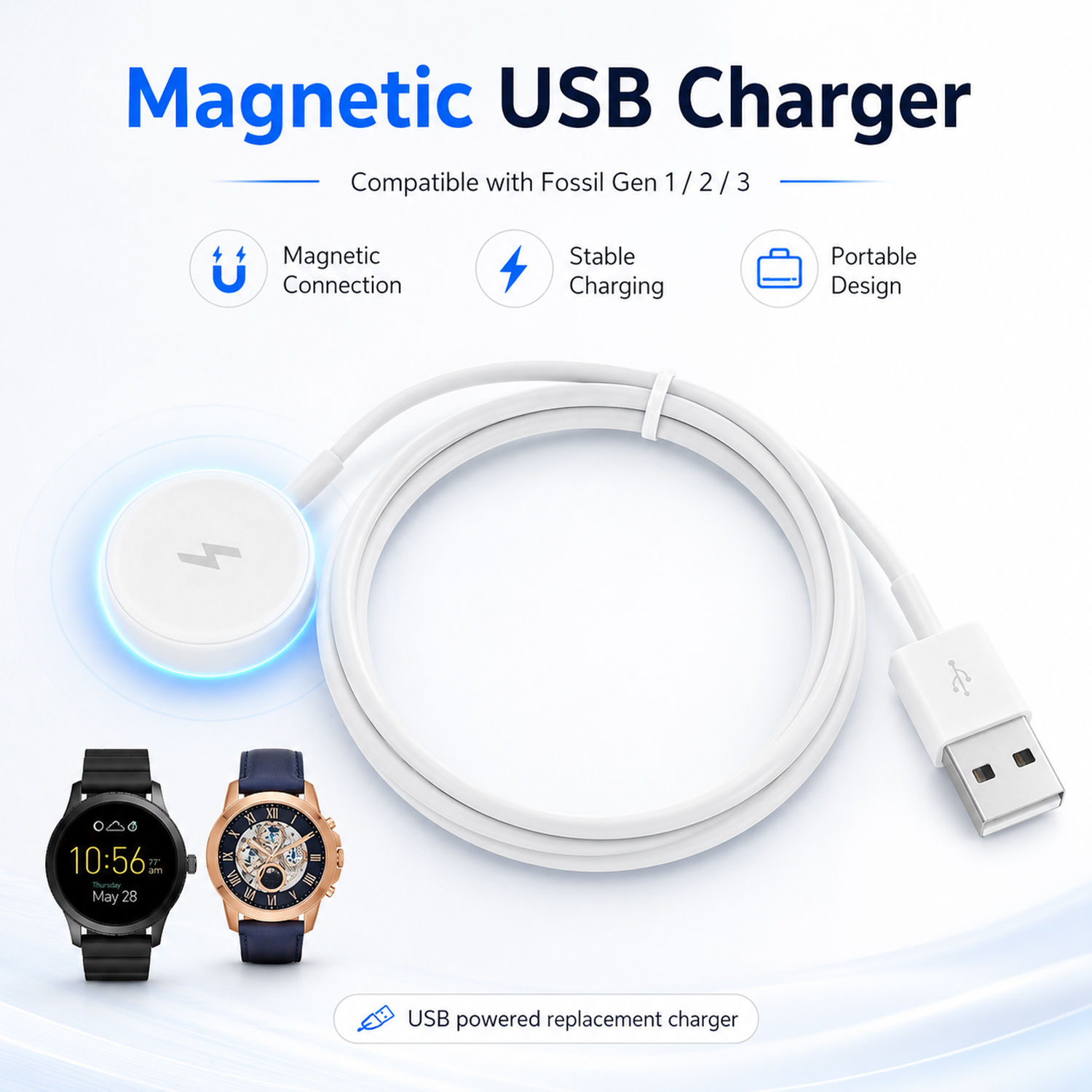 USB Watch Charger Adapter Smar - đánh giá và giá Fossil Watches Smartwatch Charger