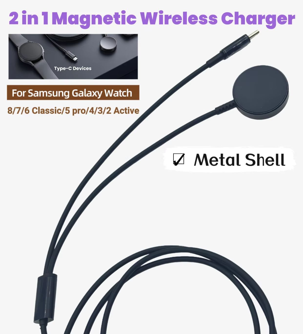 Type-C 2-in-1 Magnetic Wireles - đánh giá và giá Watches Smartwatch Samsung