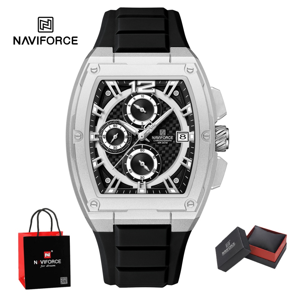 NAVIFORCE Men's Waterproof Lux - đánh giá và giá Silicone Sport Band