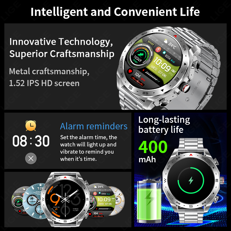 LIGE AMOLED Screen Smart Watch - đánh giá và giá Smartwatch Noise Watches For Women