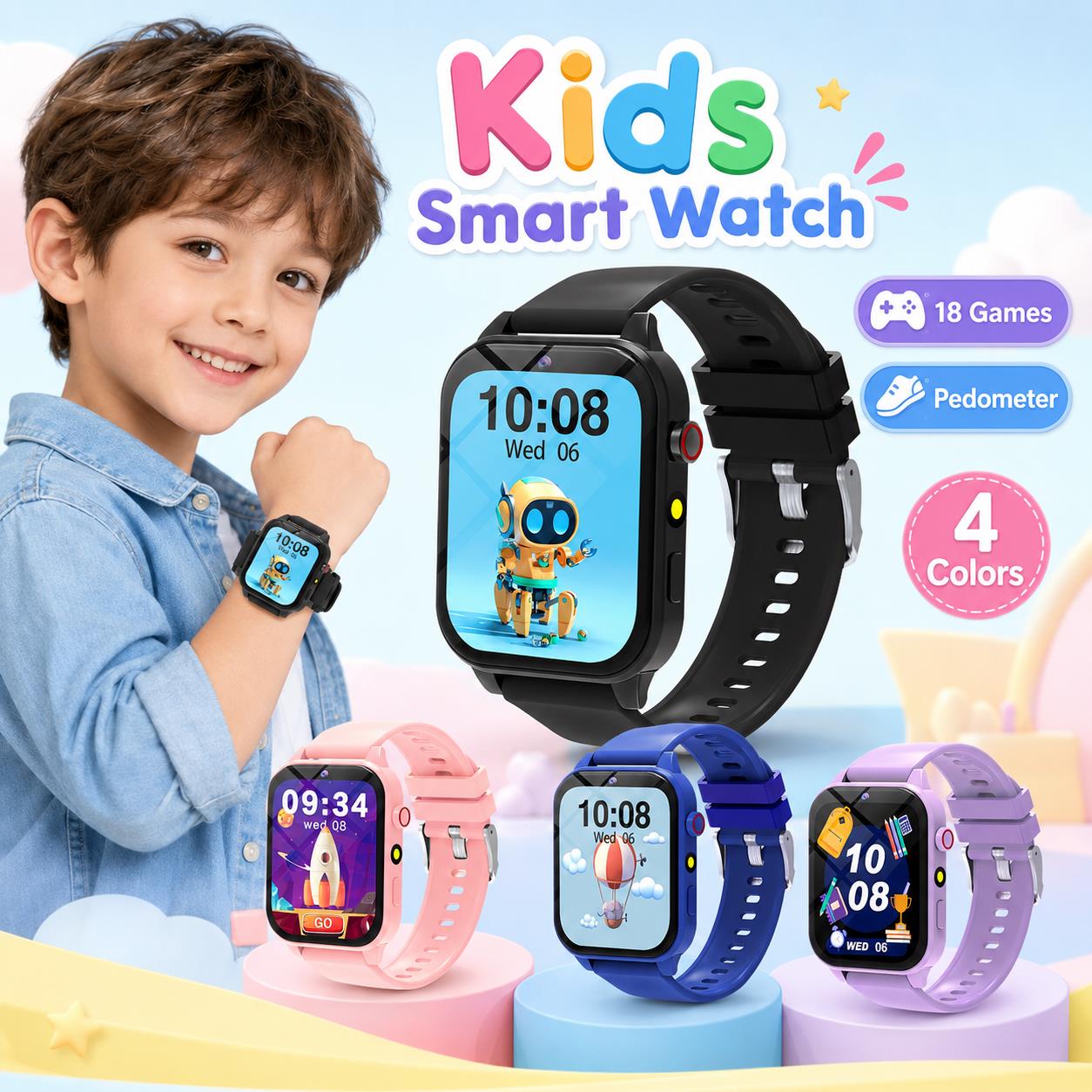 Smart Watch Games for Kids 18  - đánh giá và giá Smartwatch Digital Watches For Girls
