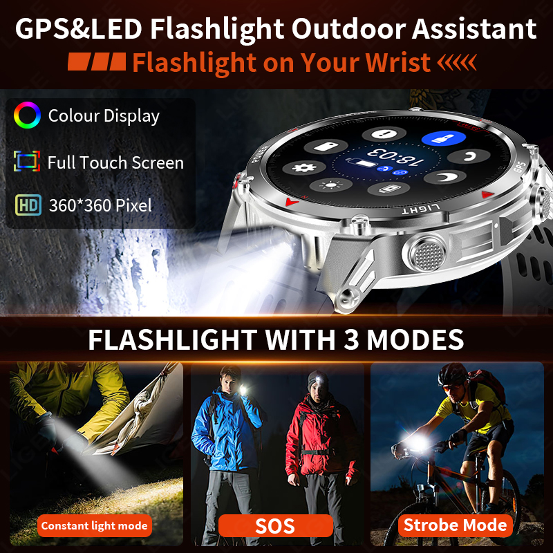 LIGE Rugged GPS Track Smart Wa - đánh giá và giá Smartwatch Watches For Men