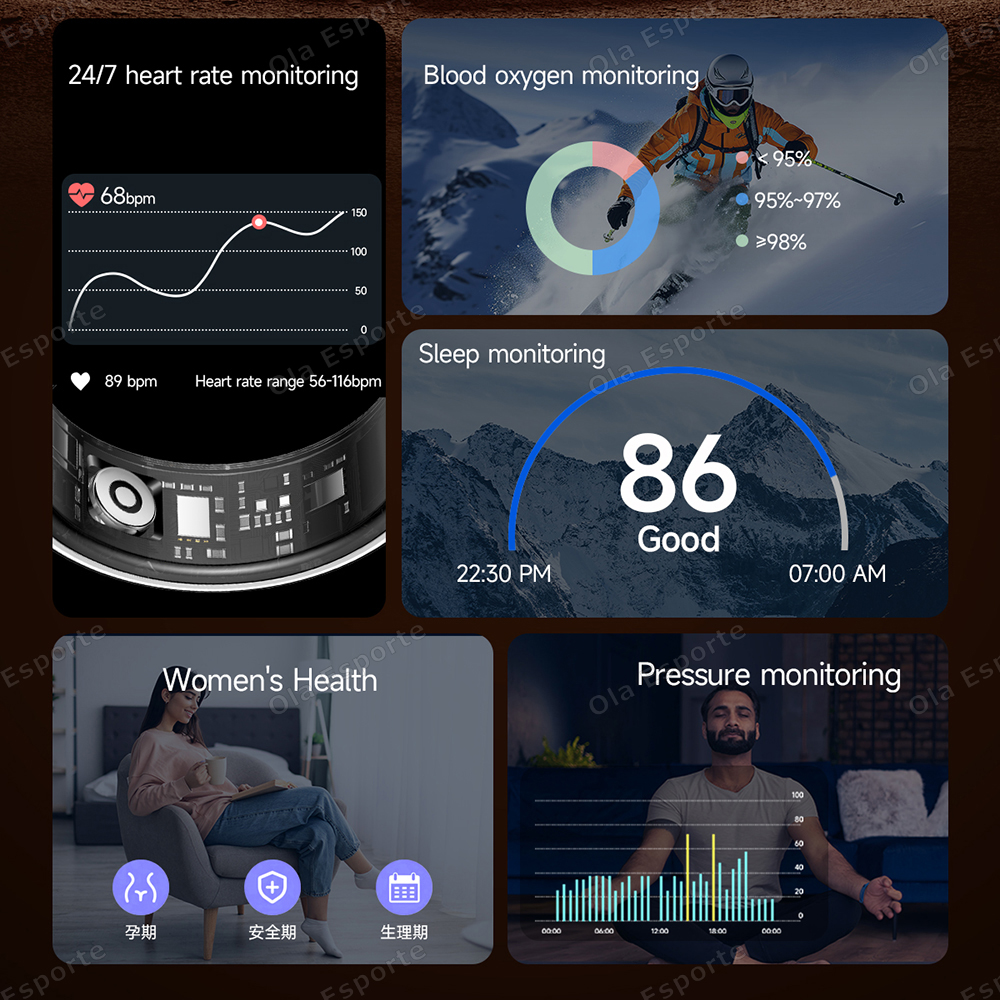 Newest Smart Ring Call Message - đánh giá và giá Smartwatch Health Watches For Women
