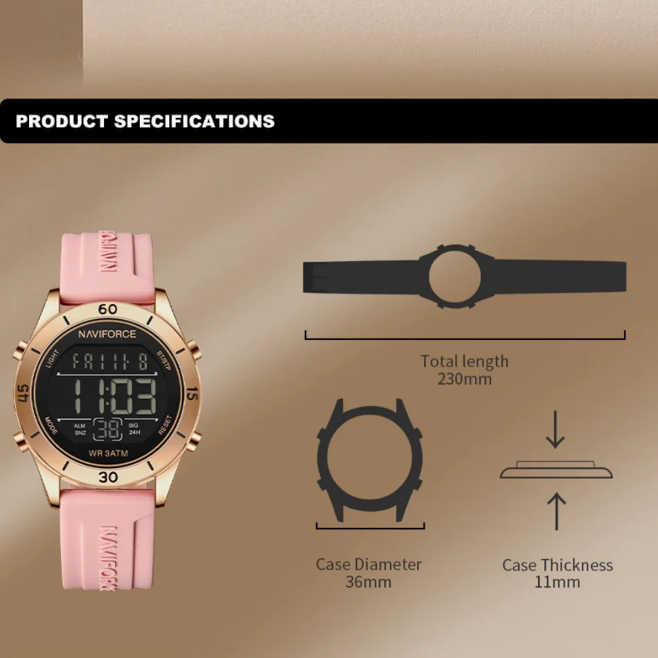 NAVIFORCE Watch For Women Fash - đánh giá và giá Silicone Sport Band