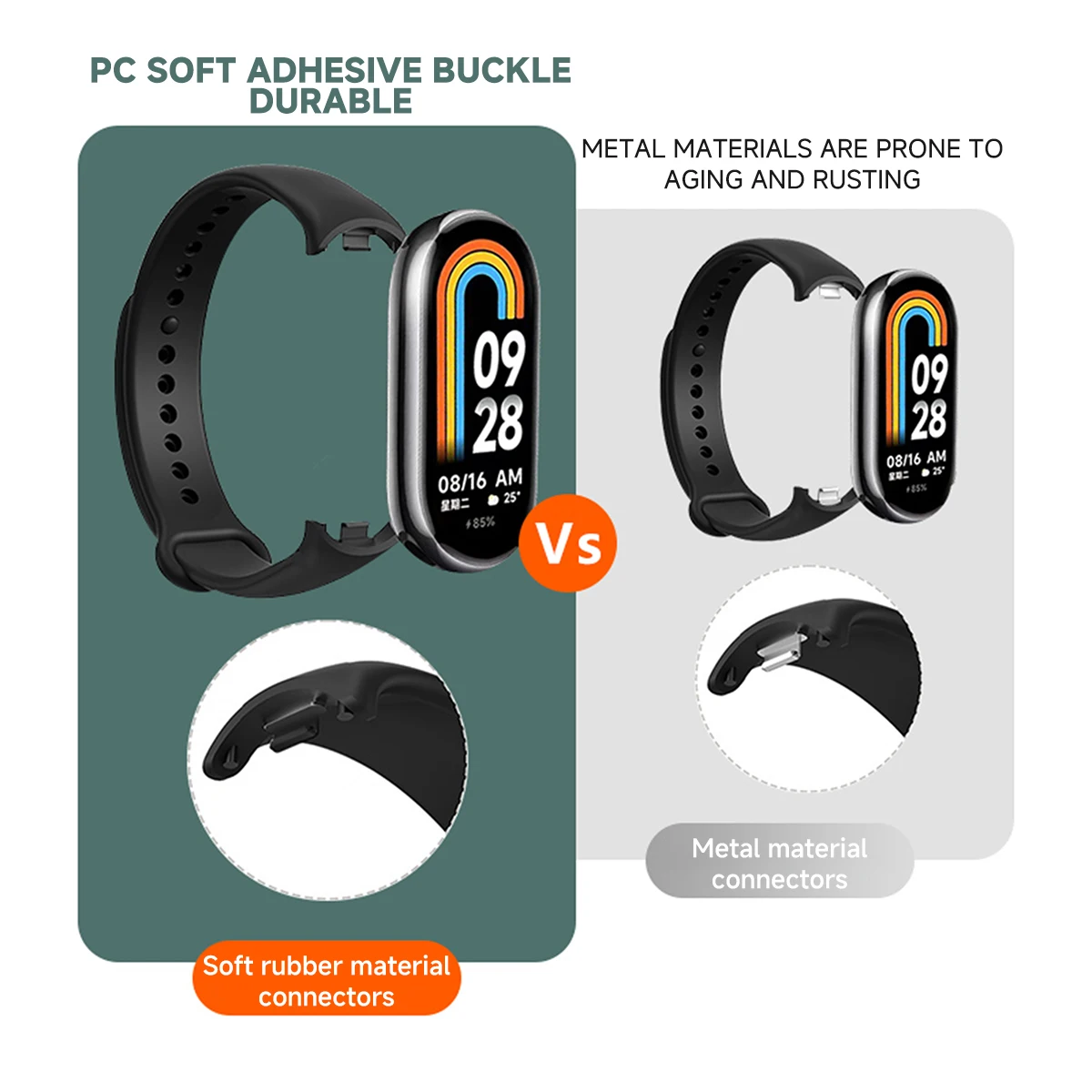 Strap for Xiaomi Mi Band 9/9 N - đánh giá và giá Silicone Sport Band