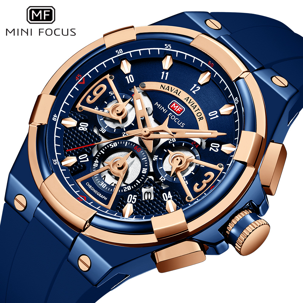 MINI FOCUS Mens Watches Brand  - đánh giá và giá Silicone Sport Band