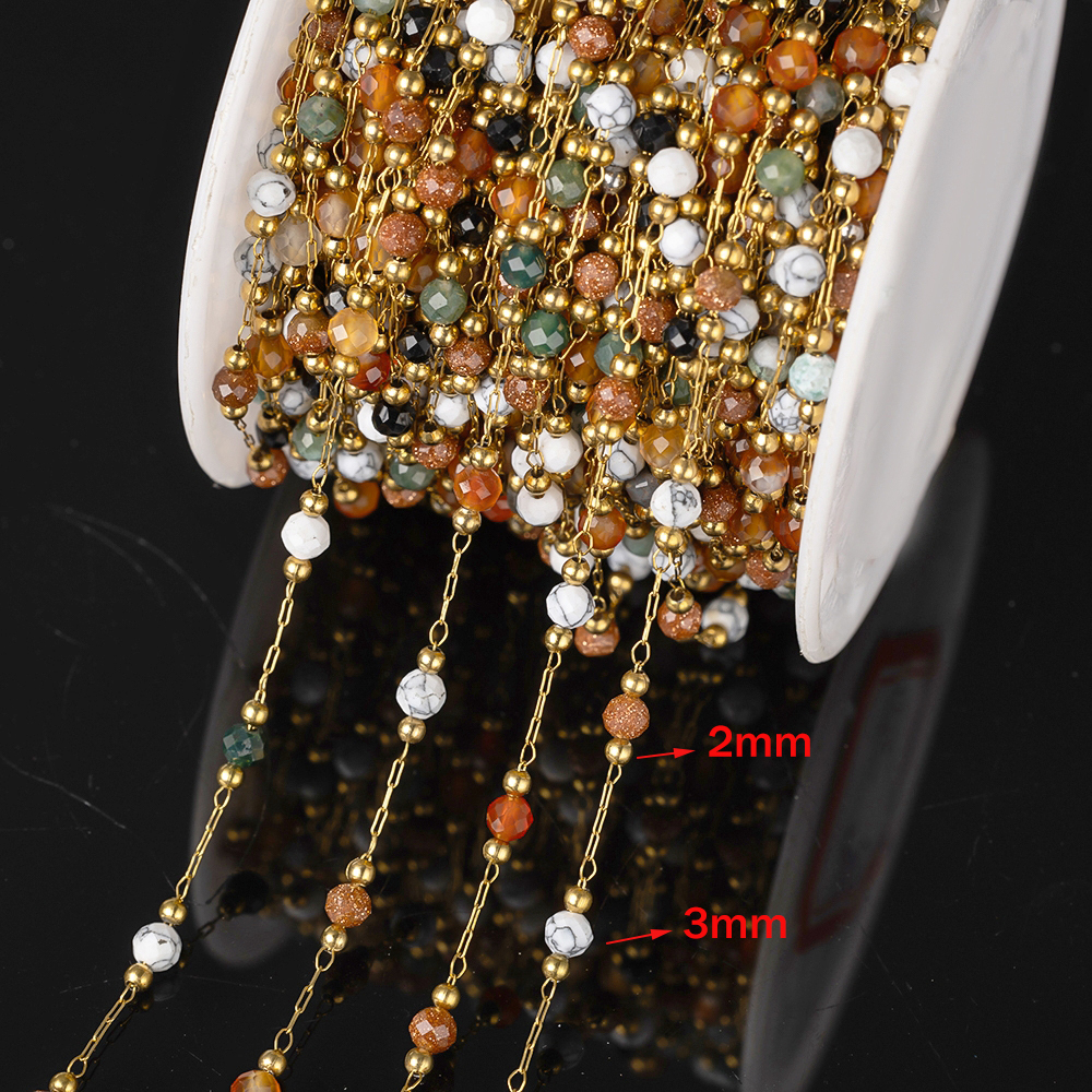 1Meter Elegant Mix Round Stone - đánh giá và giá Bracelet Link Remover