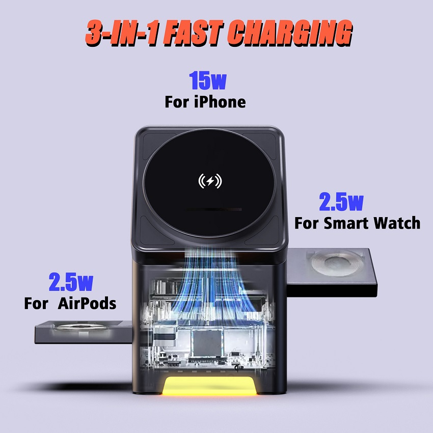3 in 1 Magnetic Wireless Charg - đánh giá và giá Watches Smartwatch Samsung