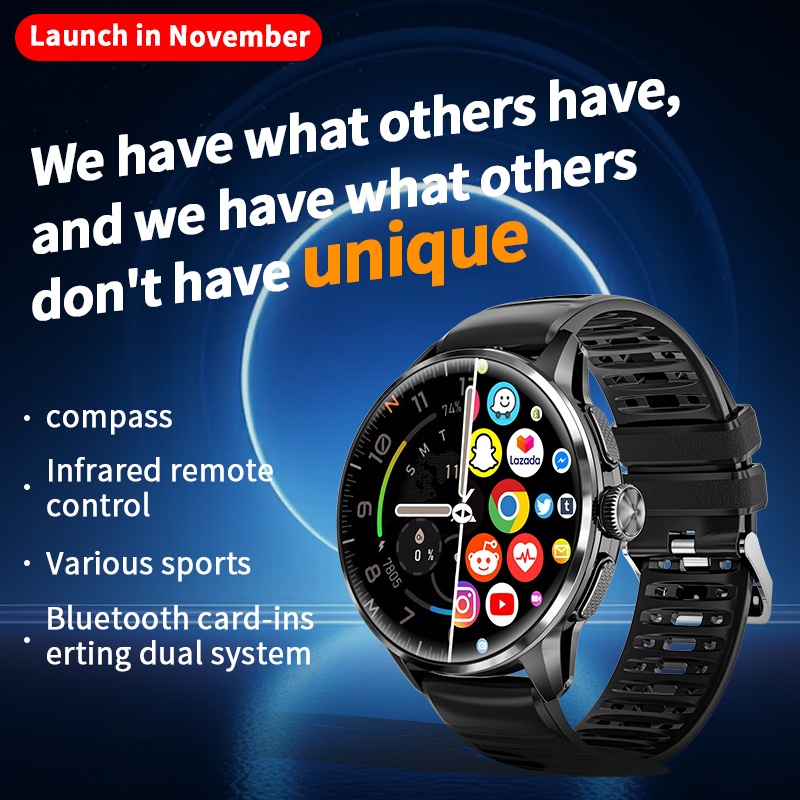 H100 Smart Watch 1.8inch Amole - đánh giá và giá Smartwatch Watch Whatsapp
